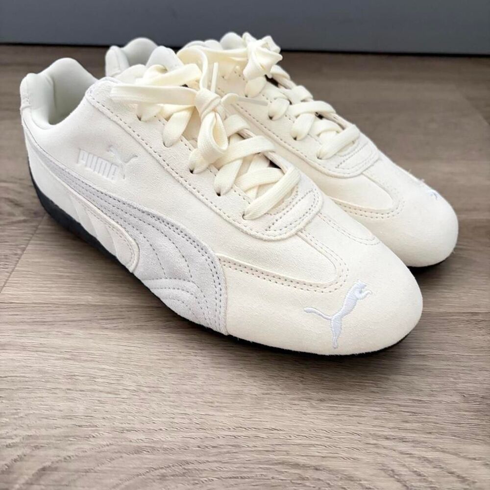 Brand New Puma Cream White Suede Speedcats Women's Size 8.5